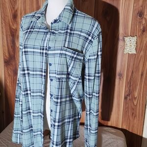 Womens Plaid Shirt - Green